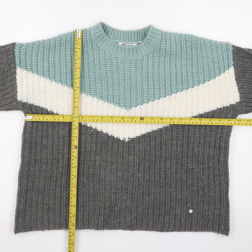Green Coast Women's Multicoloured XS Chunky Knit Pullover Jumper