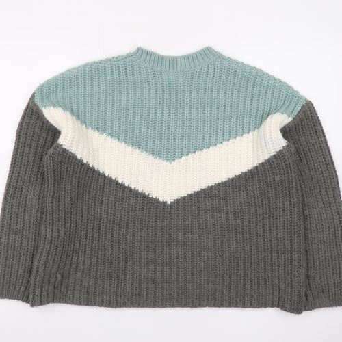 Green Coast Women's Multicoloured XS Chunky Knit Pullover Jumper