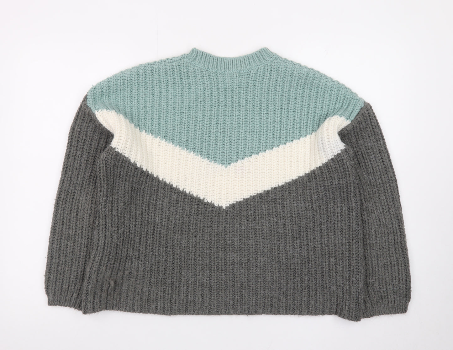 Green Coast Women's Multicoloured XS Chunky Knit Pullover Jumper