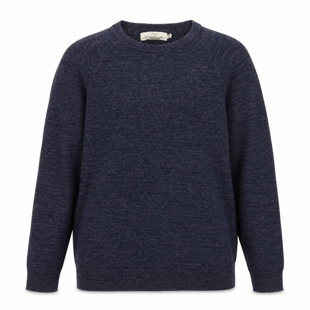 H&M L.O.G.G. Women Blue Cotton Crew Neck Pullover Jumper Size 14
