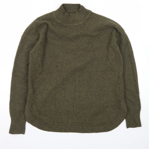 Warehouse Women's Green Mock Neck Long Sleeve Knit Jumper Size 8