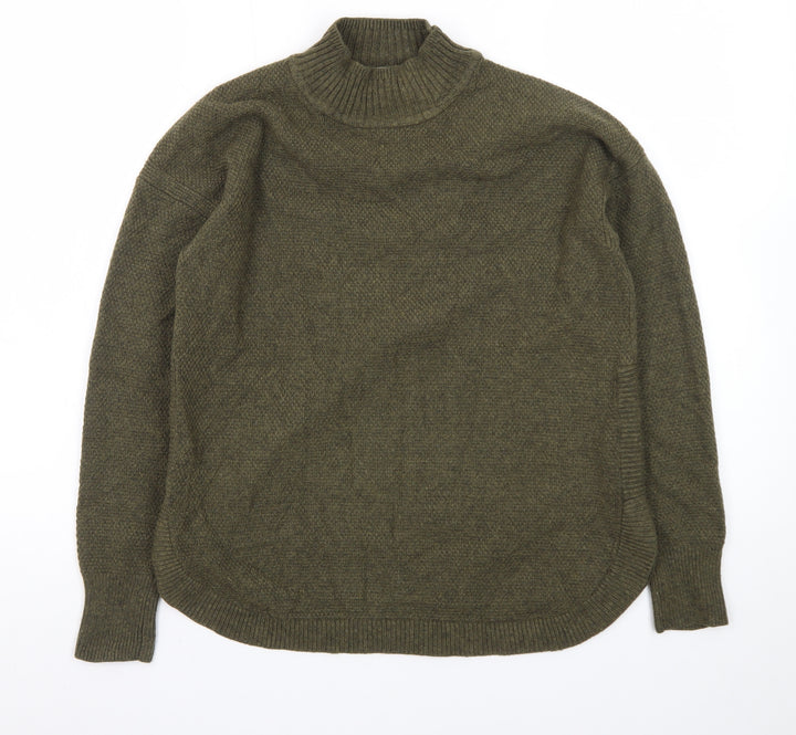 Warehouse Women's Green Mock Neck Long Sleeve Knit Jumper Size 8