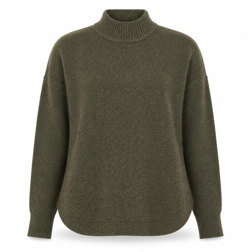 Warehouse Women's Green Mock Neck Long Sleeve Knit Jumper Size 8