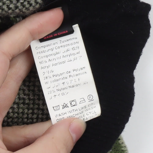 ROMWE Women Green Moon Sun Pattern Knit Jumper Size L