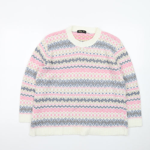 Lady Ice Women's Multicoloured Fair Isle Knit Jumper M
