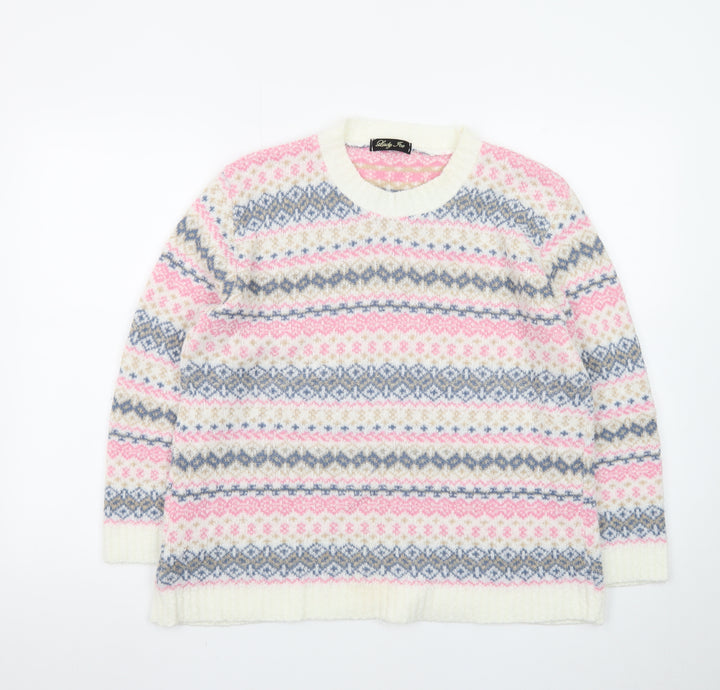 Lady Ice Women's Multicoloured Fair Isle Knit Jumper M