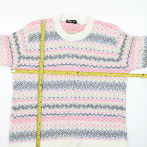 Lady Ice Women's Multicoloured Fair Isle Knit Jumper M