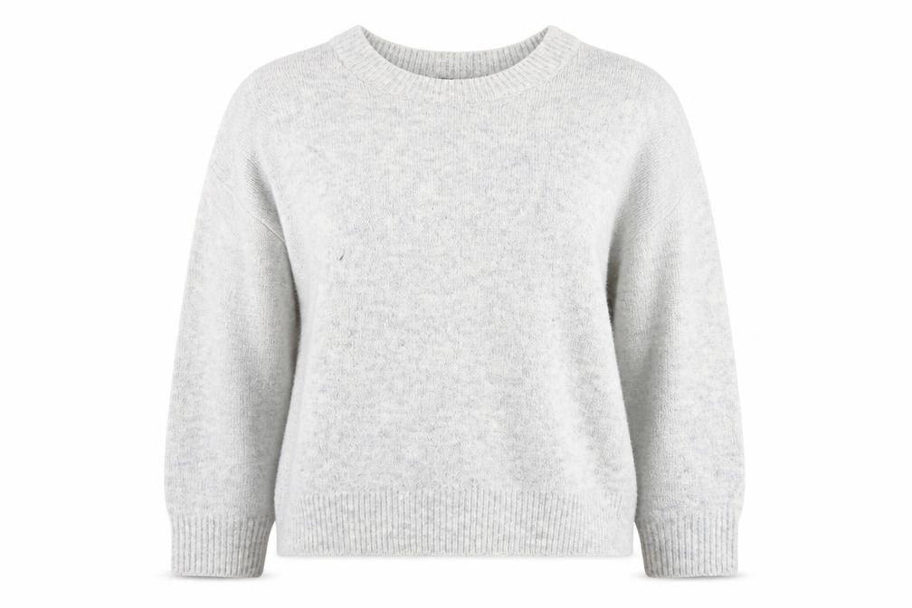 Front view of New Look Women's Grey Crew Neck Knit Jumper, size M