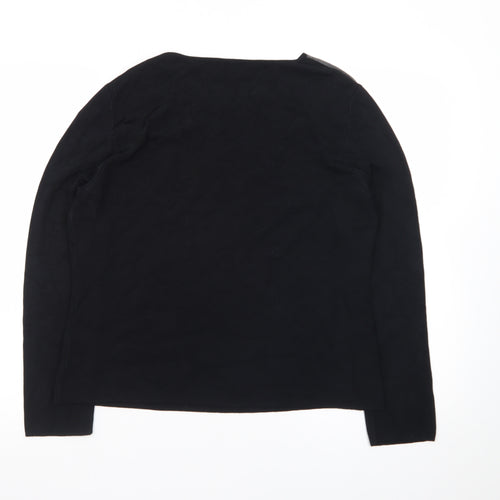 Roman Originals Women’s Black Beaded Crew Neck Long Sleeve Jumper M/L