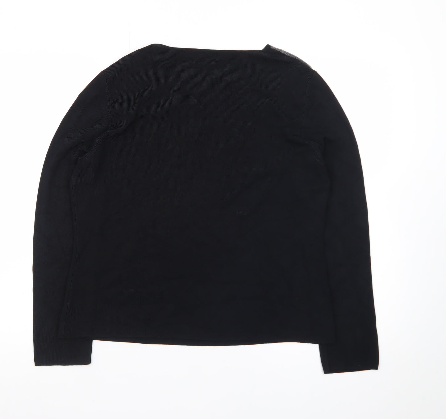 Roman Originals Women’s Black Beaded Crew Neck Long Sleeve Jumper M/L
