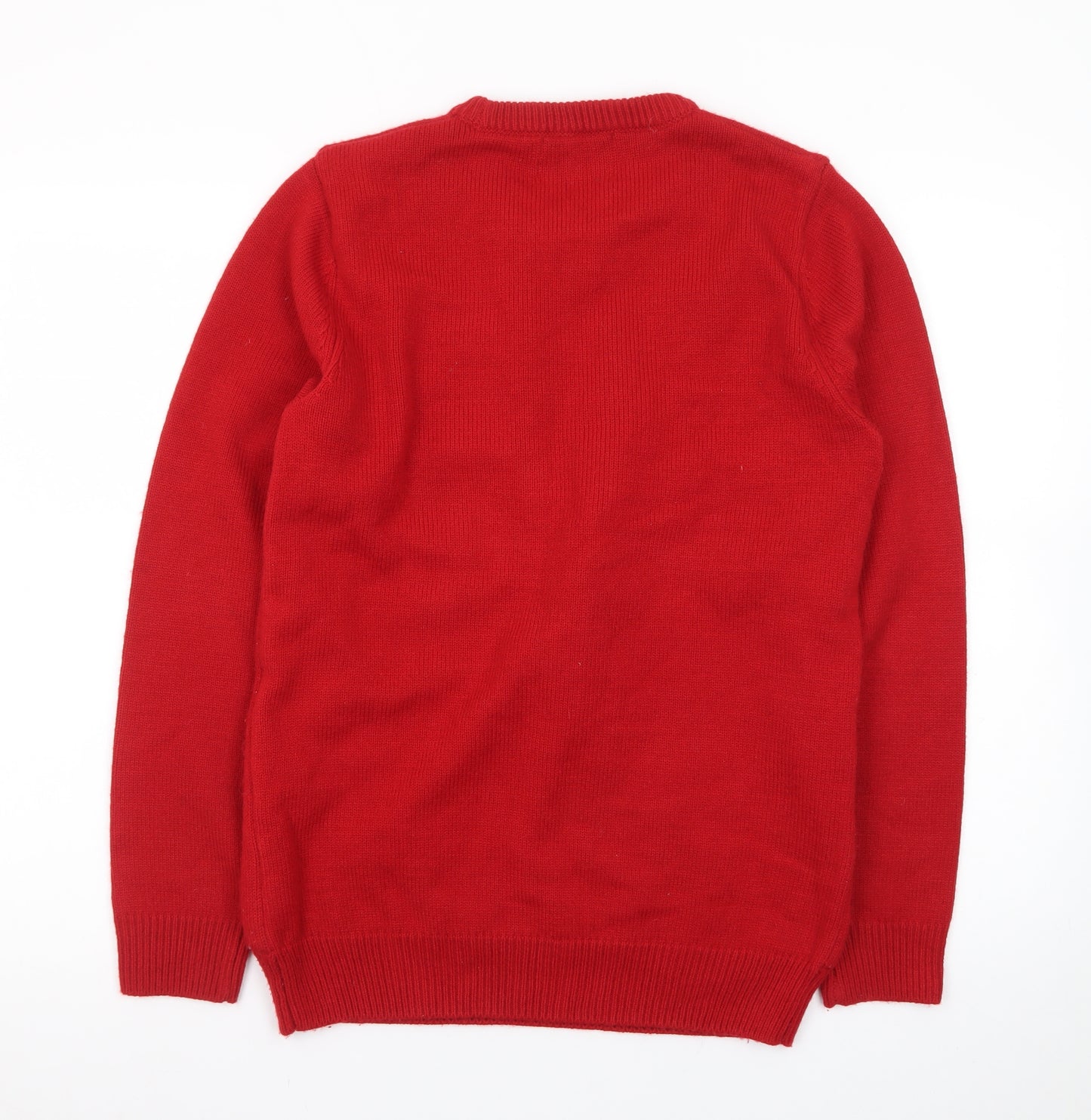 Next Women's Red Christmas Jumper Small Pullover Knit Sweater