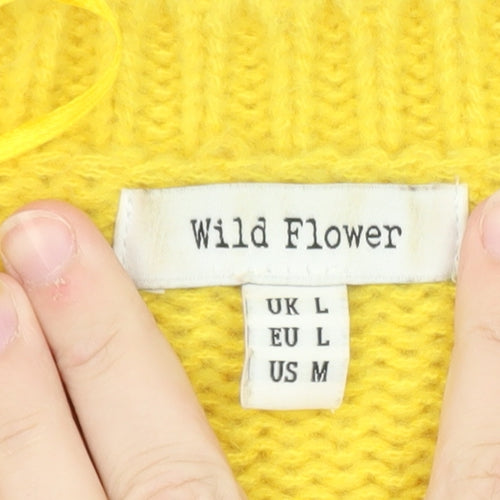 Wild Flower Women's Multicoloured L Knit Pullover Jumper