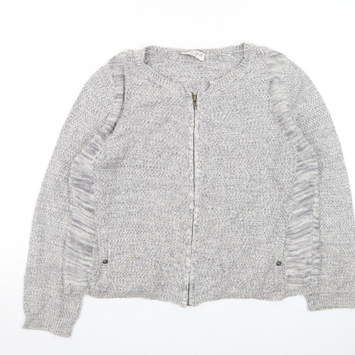 Marks and Spencer Women’s Grey Full Zip Knit Cardigan Size 12