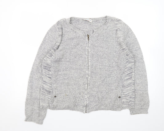 Marks and Spencer Women’s Grey Full Zip Knit Cardigan Size 12