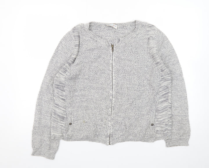 Marks and Spencer Women’s Grey Full Zip Knit Cardigan Size 12