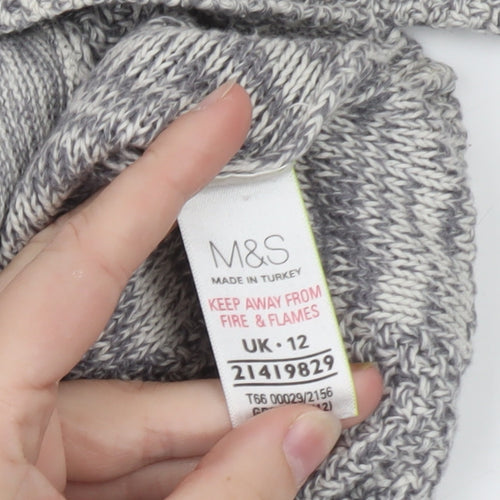 Marks and Spencer Women’s Grey Full Zip Knit Cardigan Size 12