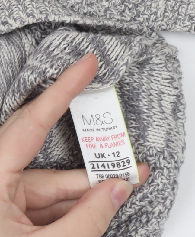 Marks and Spencer Women’s Grey Full Zip Knit Cardigan Size 12