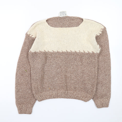 Jeffrey Rogers Women’s Beige Silk Blend Pullover Jumper L