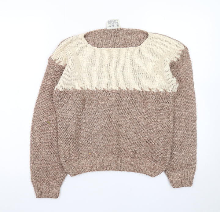 Jeffrey Rogers Women’s Beige Silk Blend Pullover Jumper L