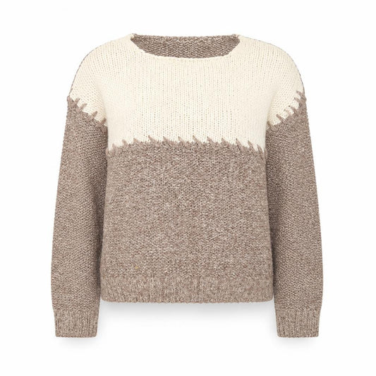 Front view of Jeffrey Rogers Women’s Beige Silk Blend jumper L