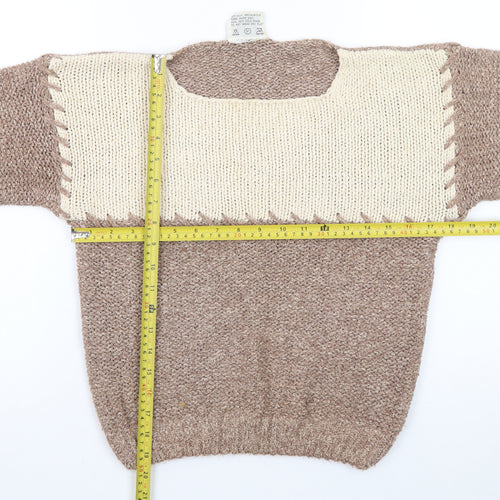 Jeffrey Rogers Women’s Beige Silk Blend Pullover Jumper L