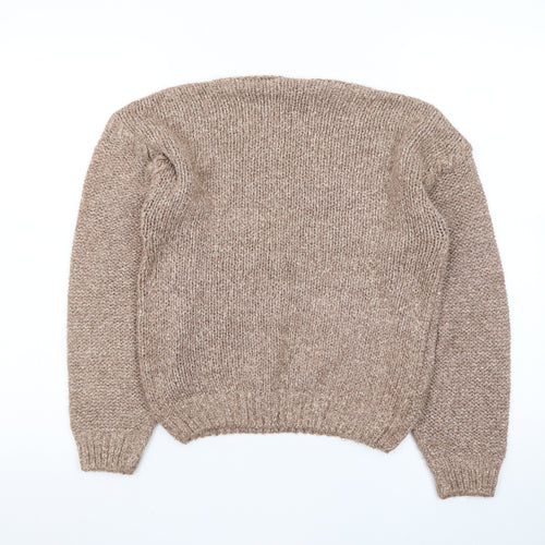 Jeffrey Rogers Women’s Beige Silk Blend Pullover Jumper L