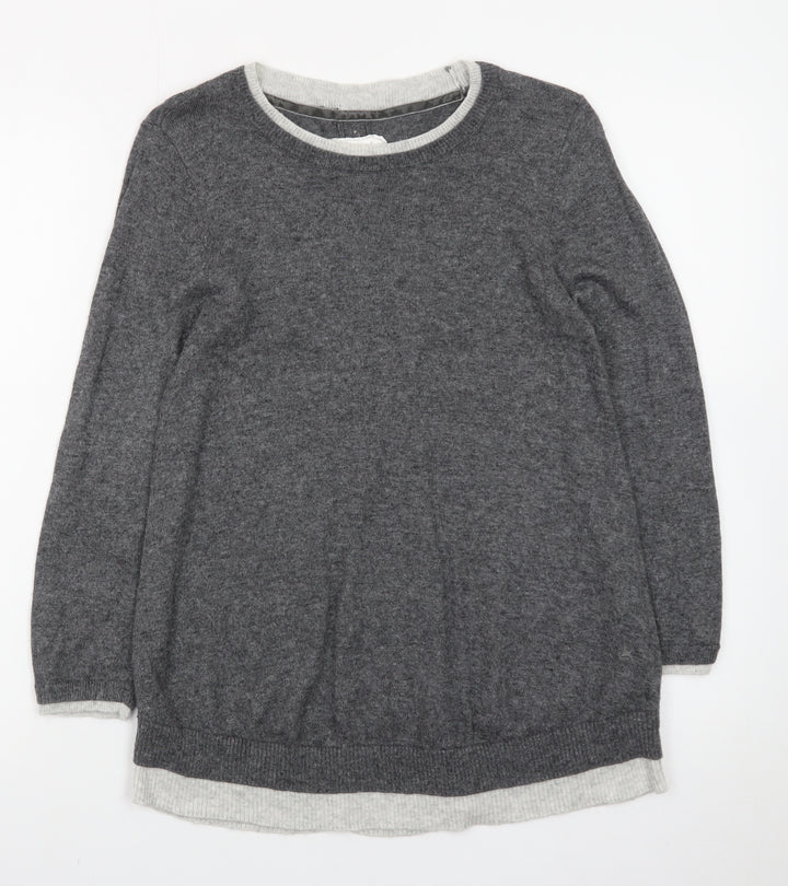 Made With Cashmere And Love Women's Grey Size 10 Crew Neck Jumper