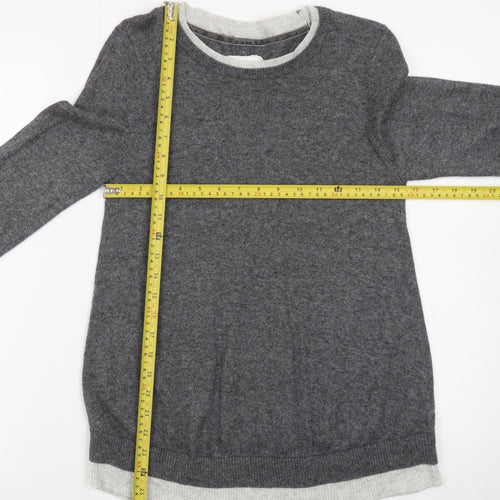 Made With Cashmere And Love Women's Grey Size 10 Crew Neck Jumper