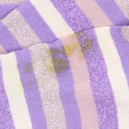 Kettlewell Women’s Purple Striped Crew Neck Jumper Size L