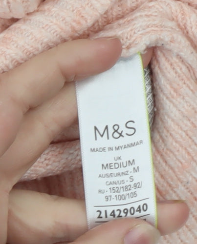 Marks and Spencer Womens Pink Knit Pullover Jumper Medium