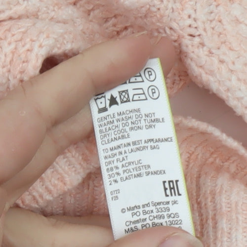 Marks and Spencer Womens Pink Knit Pullover Jumper Medium