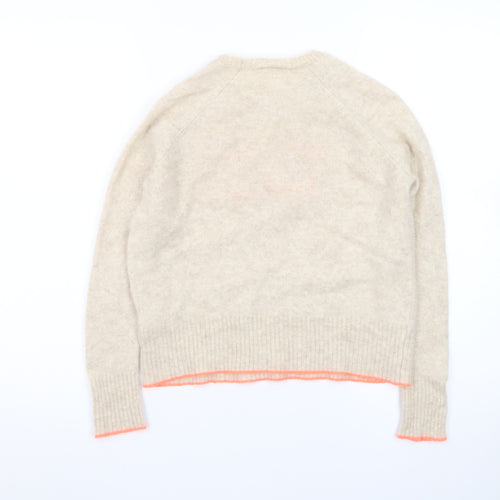 Golden Sun Women's Beige XS Cashmere Pullover Jumper Meet Me in Barbados