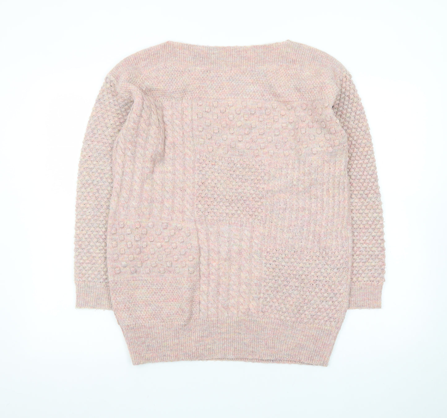 Marks and Spencer Women’s Pink Chunky-Knit Pullover Jumper Size 10