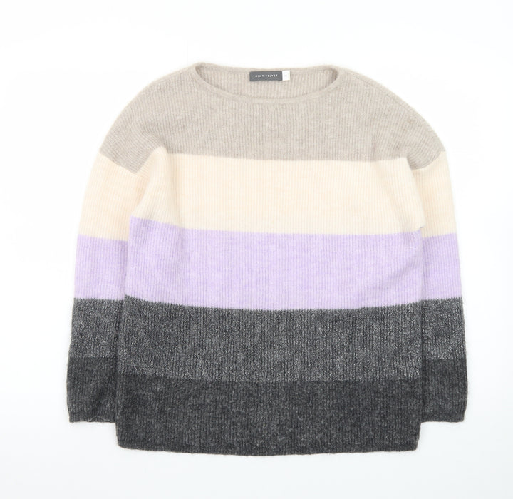 Mint Velvet Women's Multicoloured Striped Knit Pullover Jumper XS