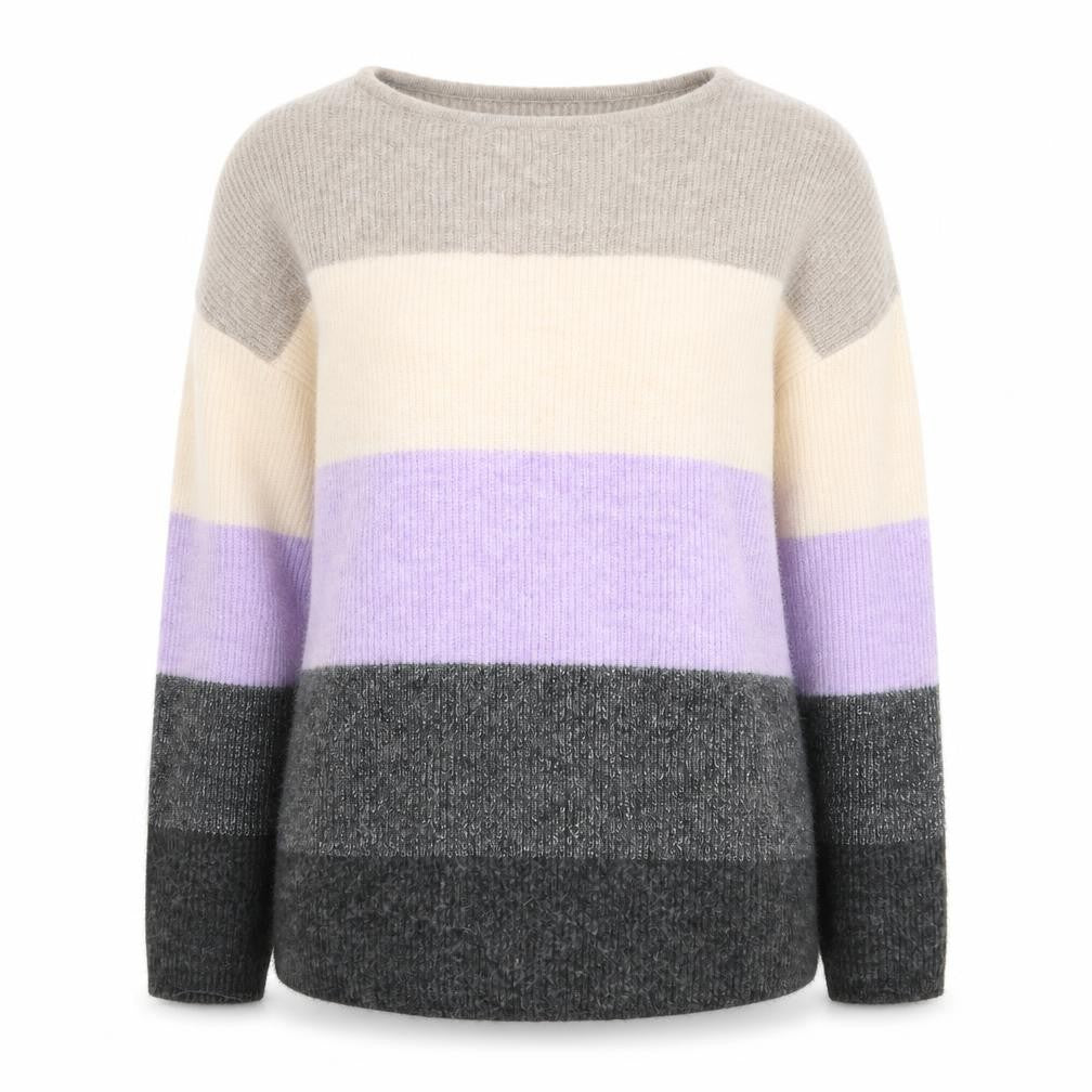 Front view of Mint Velvet Women's Multicoloured Striped Knit jumper XS