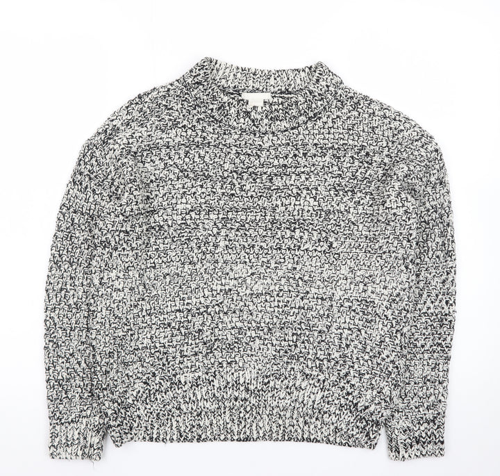 H&M Men’s Grey Chunky-Knit Cotton Pullover Jumper Size S