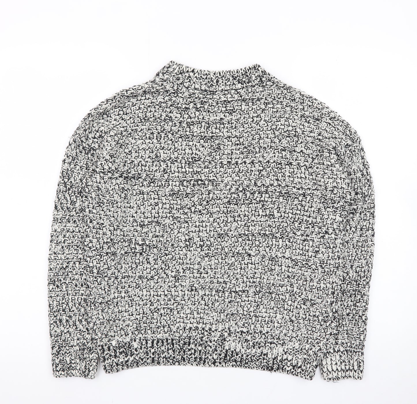 H&M Men’s Grey Chunky-Knit Cotton Pullover Jumper Size S