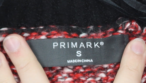 Primark Womens Multicoloured Chunky Knit V-Neck Button Cardigan Size S