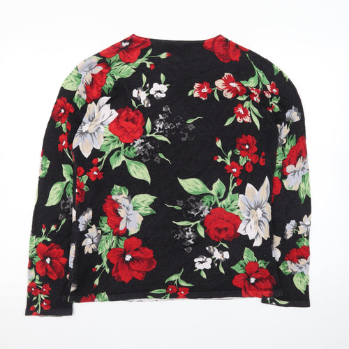 Gerry Weber Women's Multicoloured Floral Sequin Knit Jumper Size 16