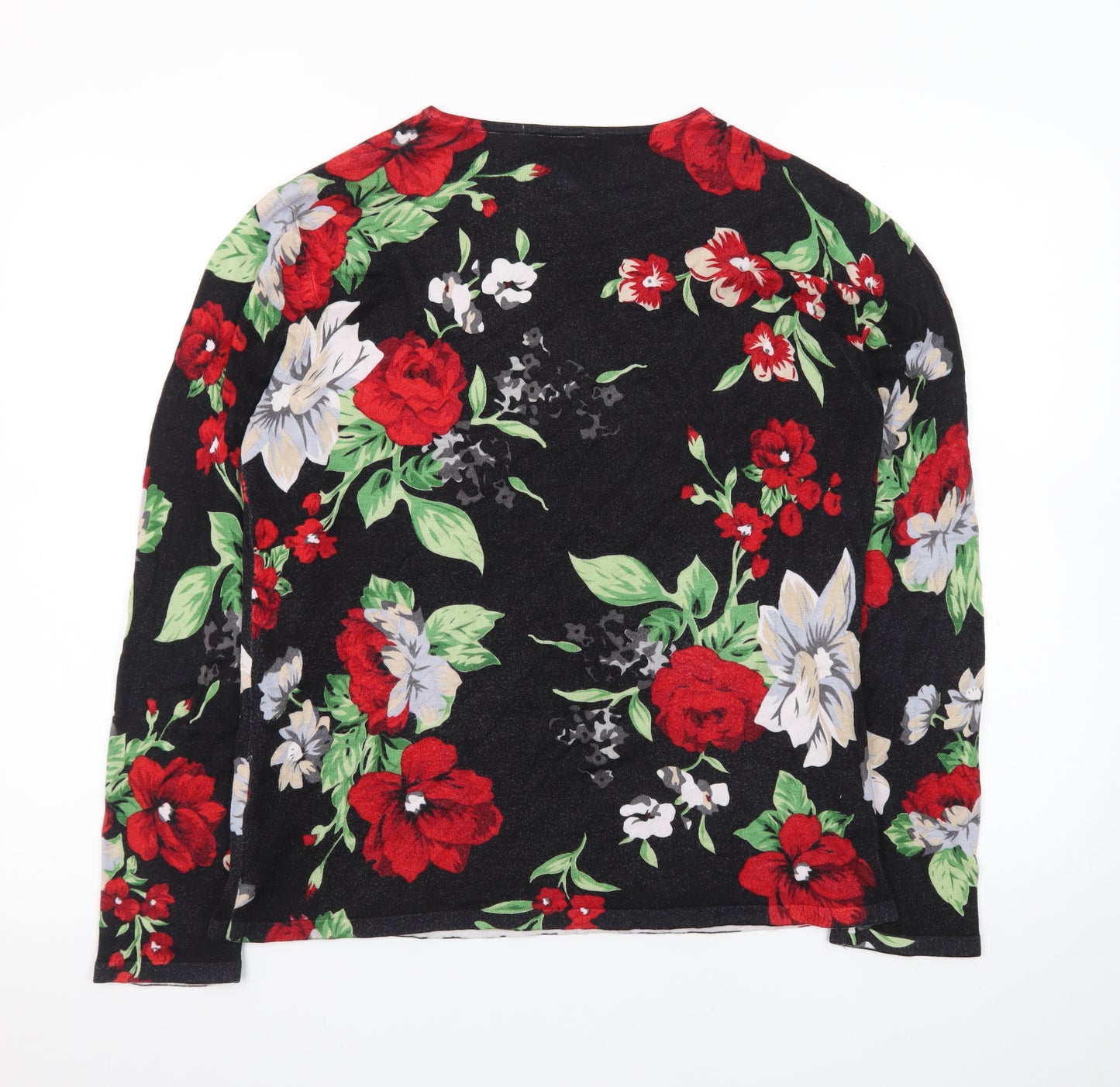 Gerry Weber Women's Multicoloured Floral Sequin Knit Jumper Size 16