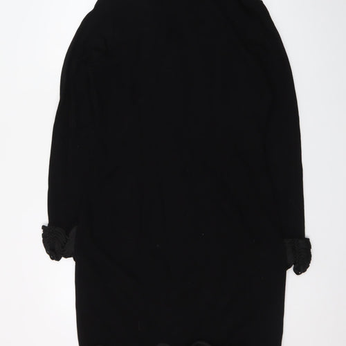 Marks and Spencer Women Black Wool Blend Shift Dress Size 14