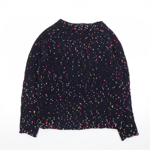 Next Womens Navy Multicoloured Knit Jumper XS Long Sleeve