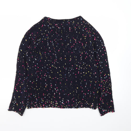 Next Womens Navy Multicoloured Knit Jumper XS Long Sleeve