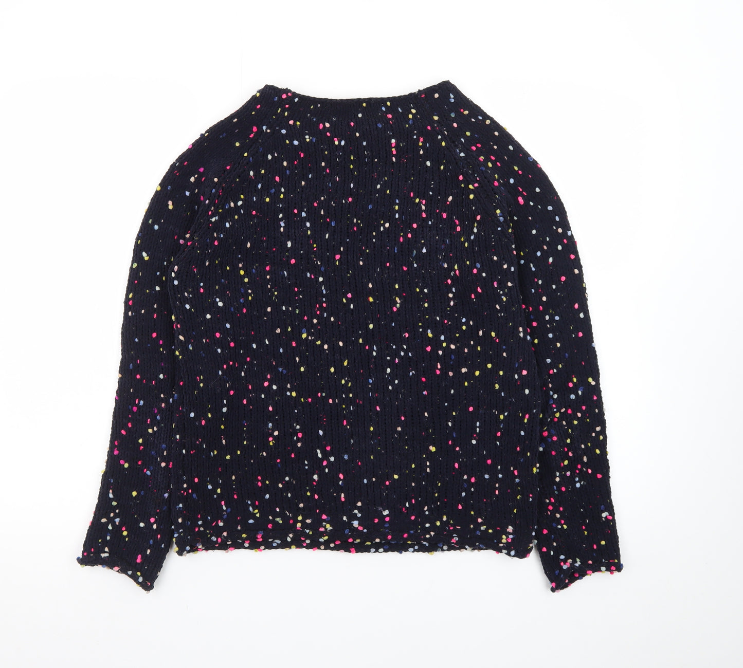 Next Womens Navy Multicoloured Knit Jumper XS Long Sleeve