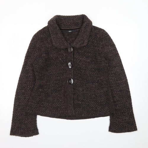 Marks and Spencer Women's Brown Collared Cardigan UK 14