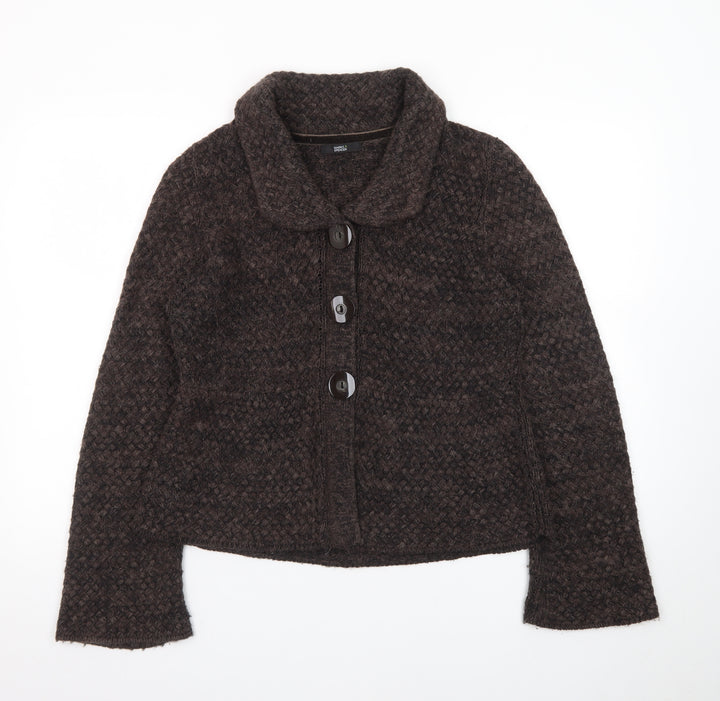 Marks and Spencer Women's Brown Collared Cardigan UK 14