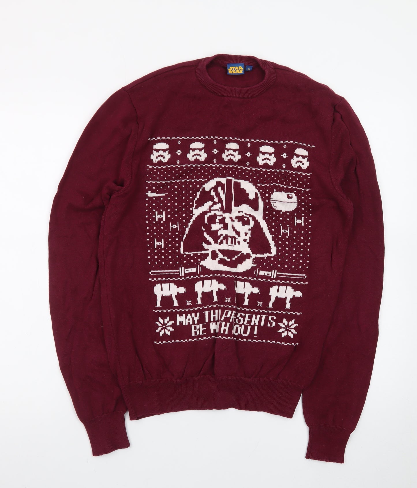Tu Men Burgundy Star Wars Darth Vader Christmas Jumper M Cotton