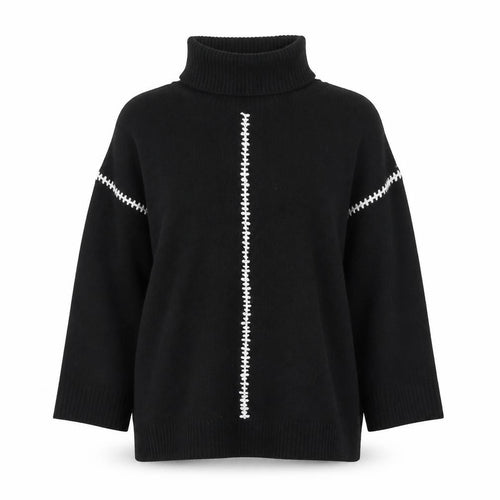 Wallis Womens Black Roll Neck Long Sleeve Jumper Size L