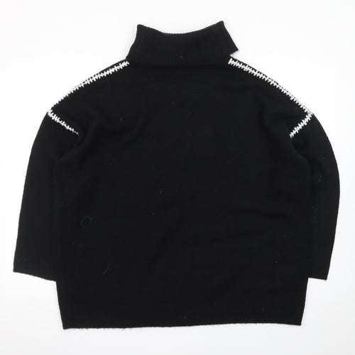 Wallis Womens Black Roll Neck Long Sleeve Jumper Size L