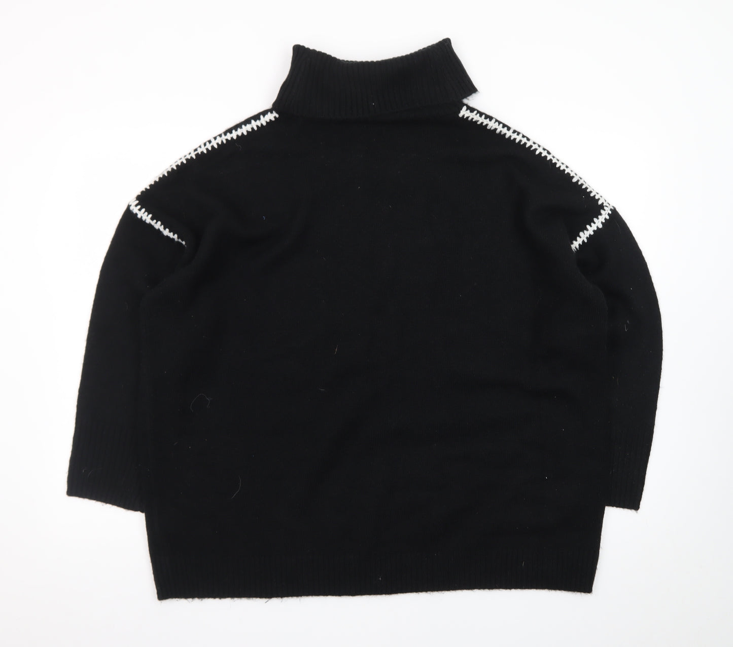 Wallis Womens Black Roll Neck Long Sleeve Jumper Size L